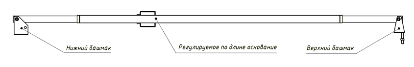 Схема одноуровневого подкоса для опалубки